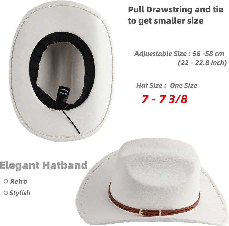 Pro Celia Cowboy Hat for Women and Men Wide Brim Western Cowgirl Hat - Image 3